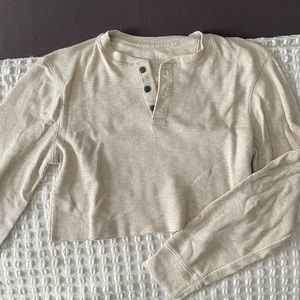 Cropped Henley Top